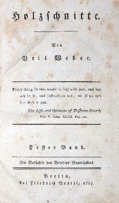 Bild Nr.2: 131-1060 Weber,V. (d.i. G.Ph.L.L.Wächter).: (Literatur und illustrierte Bücher bis 19.Jahrhundert)