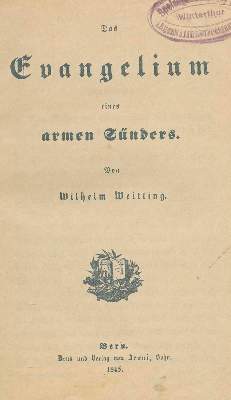 Bild Nr.1: 131-1061 Weitling,W.: (Literatur und illustrierte Bücher bis 19.Jahrhundert)