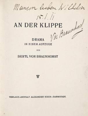 Bild Nr.1: 131-1094 Braunhorst,B.v.: (Literatur und illustrierte Bücher 20.Jahrhundert - Alte Literatur in modernen Ausgaben)