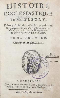 Bild Nr.1: 131-110 Fleury,C.: (Alte Drucke, Handschriften und Theologie)