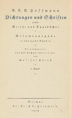 Bild Nr.1: 131-1121 Hoffmann,E.T.A.: (Einband)
