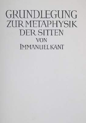 Bild Nr.1: 131-1171 Kant,I.: (Literatur und illustrierte Bücher 20.Jahrhundert - Alte Literatur in modernen Ausgaben)