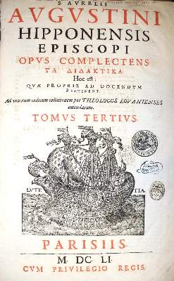 Bild Nr.1: 131-12 Augustinus,A.: (Alte Drucke, Handschriften und Theologie)