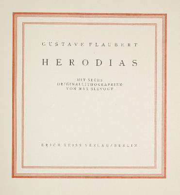 Bild Nr.4: 131-1264 Flaubert,G.: (Slevogt, Dorfner)