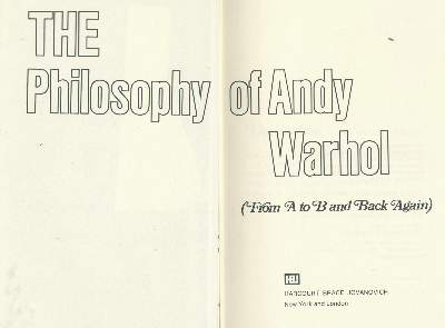 Bild Nr.2: 131-1290 Warhol,A.: (Literatur und illustrierte Bücher 20.Jahrhundert - Alte Literatur in modernen Ausgaben)