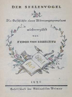 Bild Nr.1: 131-1302 Zobeltitz,F.v.: (Literatur und illustrierte Bücher 20.Jahrhundert - Alte Literatur in modernen Ausgaben)