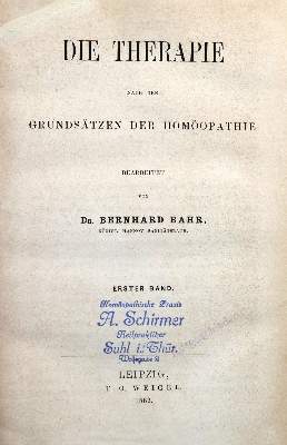 Bild Nr.1: 131-1351 Bähr,B.: (Medizin, Homöopathie)