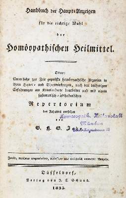 Bild Nr.1: 131-1353 Jahr,G.H.G.: (Medizin, Homöopathie)