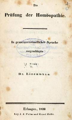 Bild Nr.2: 131-1353 Jahr,G.H.G.: (Medizin, Homöopathie)