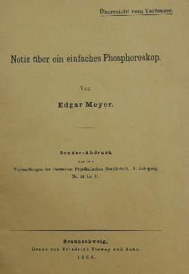 Bild Nr.1: 131-1454 Meyer,E.: (Verschiedene Gebiete - Varia, Physik)