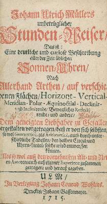 Bild Nr.1: 131-1470 Müller,J.U.: (Verschiedene Gebiete - Varia, Sonnenuhr)