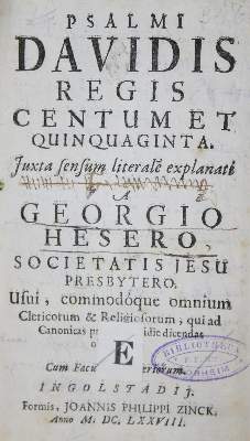 Bild Nr.1: 131-148 Heser,J.: (Alte Drucke, Handschriften und Theologie)