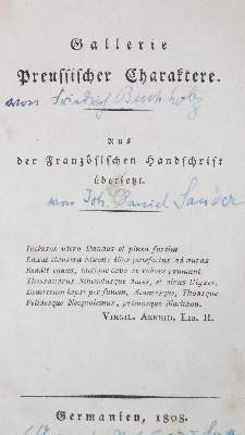 Bild Nr.2: 131-1589 (Massenbach,C.K.A.L.v. u. P.F.F.Buchholz).: (Deutschland, Preußen)