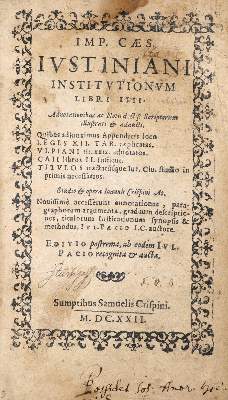 Bild Nr.1: 131-162 Justinianus.: (Alte Drucke, Handschriften und Theologie)