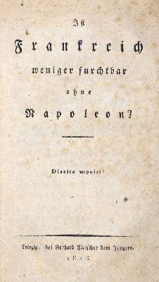 Bild Nr.1: 131-1655 Ist Frankreich weniger furchtbar ohne Napoleon?: (Frankreich, Napoleon)