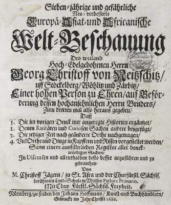 Bild Nr.3: 131-1773 Neitzschitz,G.C.v.: (Verschiedene Länder - Geschichte)