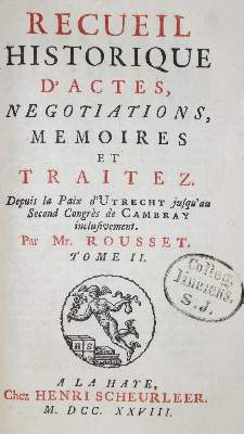 Bild Nr.1: 131-1781 Rousset (de Missy,J.).: (Verschiedene Länder - Geschichte)