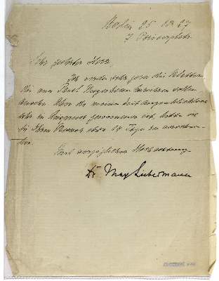 Bild Nr.1: 131-1809 Liebermann, Max,: (Autographen)