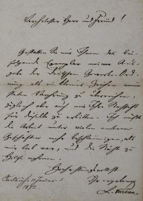 Bild Nr.1: 131-1832 Turban, Ludwig,: (Autographen)