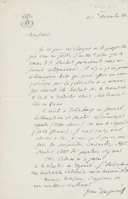 Bild Nr.1: 131-1833 Turgenjew, Iwan,: (Autographen)