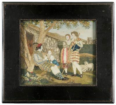 Bild Nr.1: 131-1844 Biedermeier Stickbild.: (Varia)