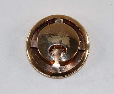 Bild Nr.2: 131-1889 Goldknopf mit Lupenmalerei.: (Varia, Nähzubehör, Knöpfe)