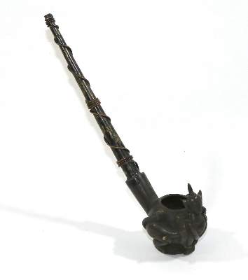 Bild Nr.1: 131-1993 Opiumpfeife Bronze: (Asiatika)