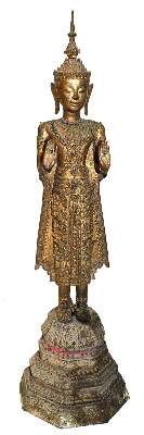 Bild Nr.1: 131-1995 Großer stender Buddha: (Asiatika, Skulpturen - Plastiken)