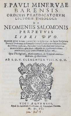 Bild Nr.1: 131-202 Minerva,P.: (Alte Drucke, Handschriften und Theologie)