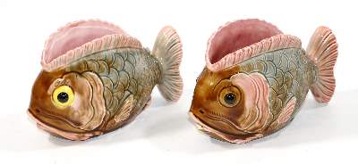 Bild Nr.1: 131-2040 Fische Cachepots.: (Porzellan u. Keramik, Fayencen, Eichwald)