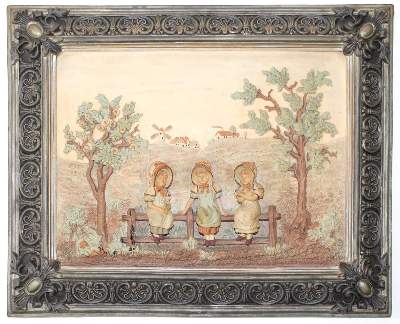 Bild Nr.1: 131-2052 Johann Maresch Wandbild.: (Porzellan u. Keramik, Fayencen)