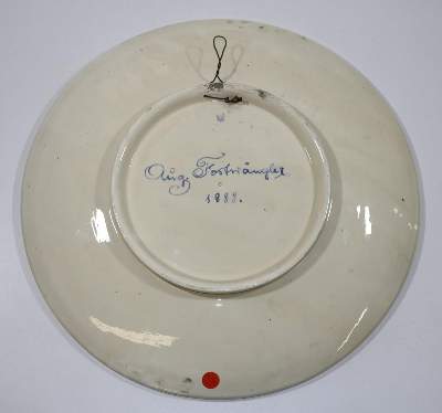 Bild Nr.4: 131-2058 Paar Majolikateller: (Porzellan u. Keramik, Fayencen)