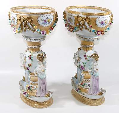 Bild Nr.3: 131-2062 Prächtige Aufsatzschalen.: (Porzellan u. Keramik, Figuren)