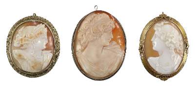 Bild Nr.1: 131-2143 Portraitbroschhänger.: (Schmuck, Anhänger, Gemmen und Kameen)
