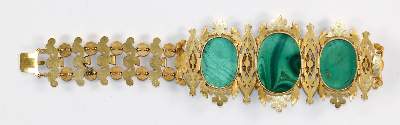 Bild Nr.3: 131-2157 Malachit-Kameen-Armband.: (Schmuck, Armbänder)