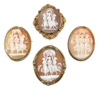 Bild Nr.1: 131-2186 Drei Grazien.: (Schmuck, Broschen, Gemmen und Kameen)