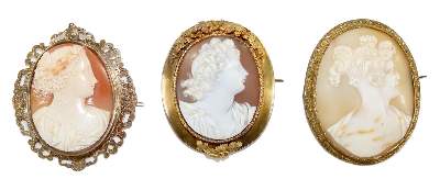Bild Nr.1: 131-2188 Drei Prachtgemmen.: (Schmuck, Broschen, Gemmen und Kameen)