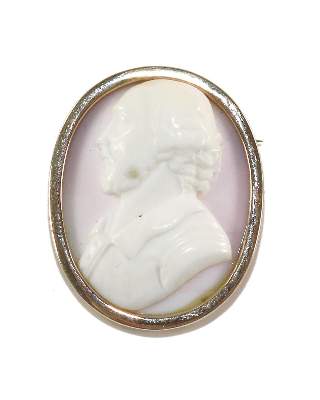 Bild Nr.1: 131-2195 Gemmenbrosche, Koralle.: (Schmuck, Broschen, Gemmen und Kameen)