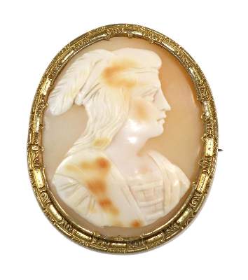 Bild Nr.1: 131-2221 Prachtgemme mit Edelfrau: (Schmuck, Broschen, Gemmen und Kameen)