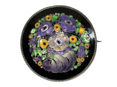 Bild Nr.1: 131-2328 Emaillebrosche, Entwurf: (Theodor Fahrner, Broschen)