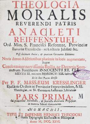 Bild Nr.1: 131-236 Reiffenstuel,A.: (Alte Drucke, Handschriften und Theologie)