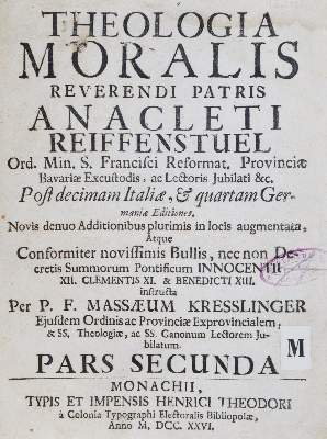 Bild Nr.2: 131-236 Reiffenstuel,A.: (Alte Drucke, Handschriften und Theologie)