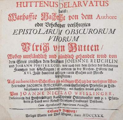 Bild Nr.1: 131-238 Weislinger,J.N.: (Reuchlin)