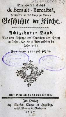 Bild Nr.1: 131-24 Bercastel,A.de.: (Alte Drucke, Handschriften und Theologie)