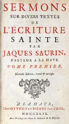 Bild Nr.1: 131-262 Saurin,J.: (Alte Drucke, Handschriften und Theologie)