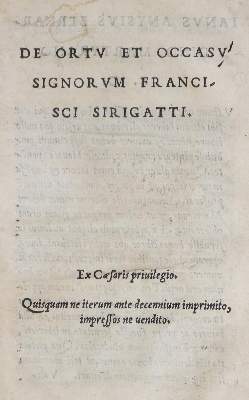 Bild Nr.1: 131-271 Sirigatti,F.: (Alte Drucke, Handschriften und Theologie)