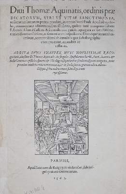 Bild Nr.1: 131-281 Thomas von Aquin.: (Alte Drucke, Handschriften und Theologie)