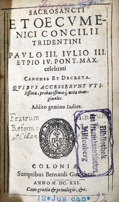 Bild Nr.1: 131-284 Tridentinisches Konzil.: (Alte Drucke, Handschriften und Theologie)