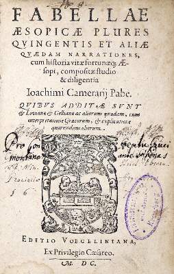 Bild Nr.1: 131-3 Camerarius,J.: (Äsop)