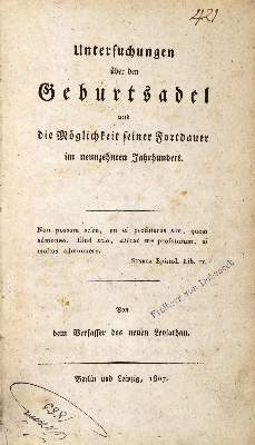 Bild Nr.1: 131-301 (Buchholz,P.F.F.).: (Politik und Staatswissenschaften)